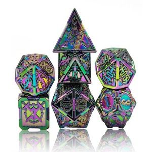 7 Piece Metal Dice Set Sword Series